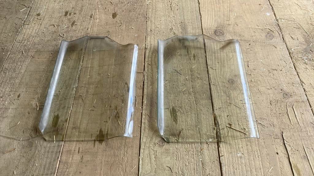 6 Oude Glazen dakpannen - Lichtpannen, Enlèvement ou Envoi, Tuiles