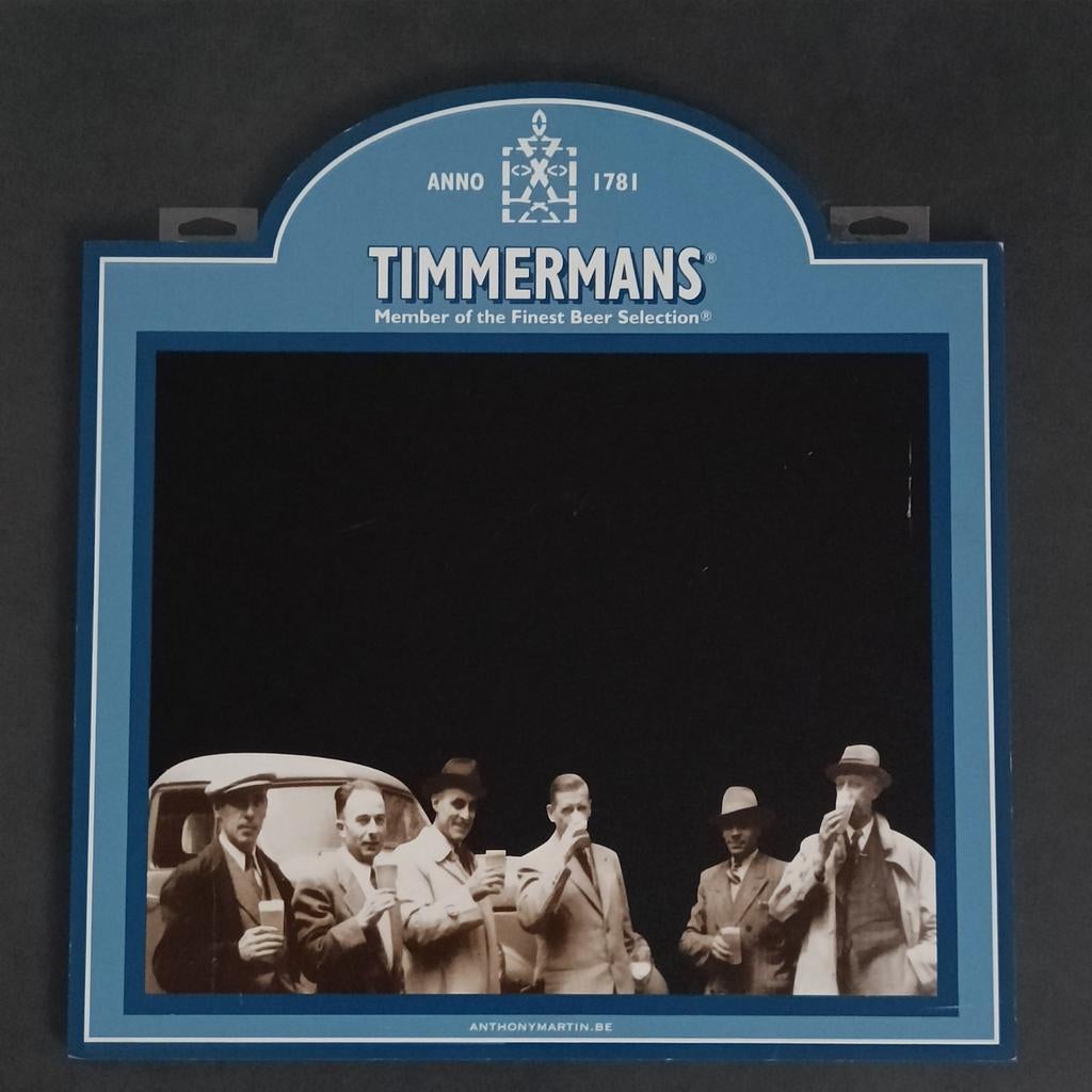 Publicité/tableau noir Timmermans., Collections, Marques & Objets publicitaires, Enlèvement ou Envoi, Utilisé, Panneau publicitaire