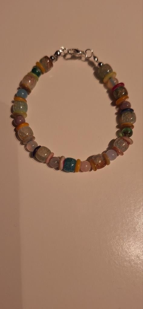 Armband halfedelstenen, Verzenden, Zo goed als nieuw