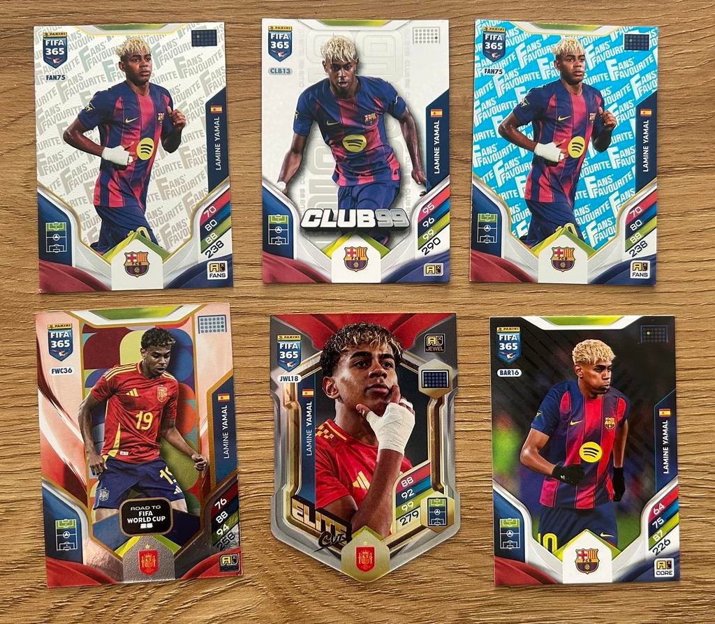 Panini Fifa 365 Adrenalyn 2026 6 cartes  Lamina Yamal, Enlèvement ou Envoi, Neuf, Plusieurs images