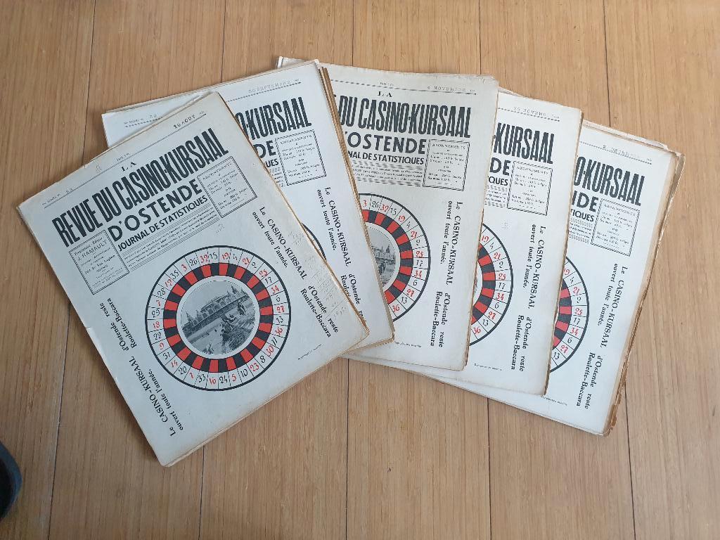CASINO KURSAAL D’OSTENDE – Tijdschriften uit 1939 (18 nummer, Verzamelen, Tijdschriften, Kranten en Knipsels, Krant, Ophalen of Verzenden