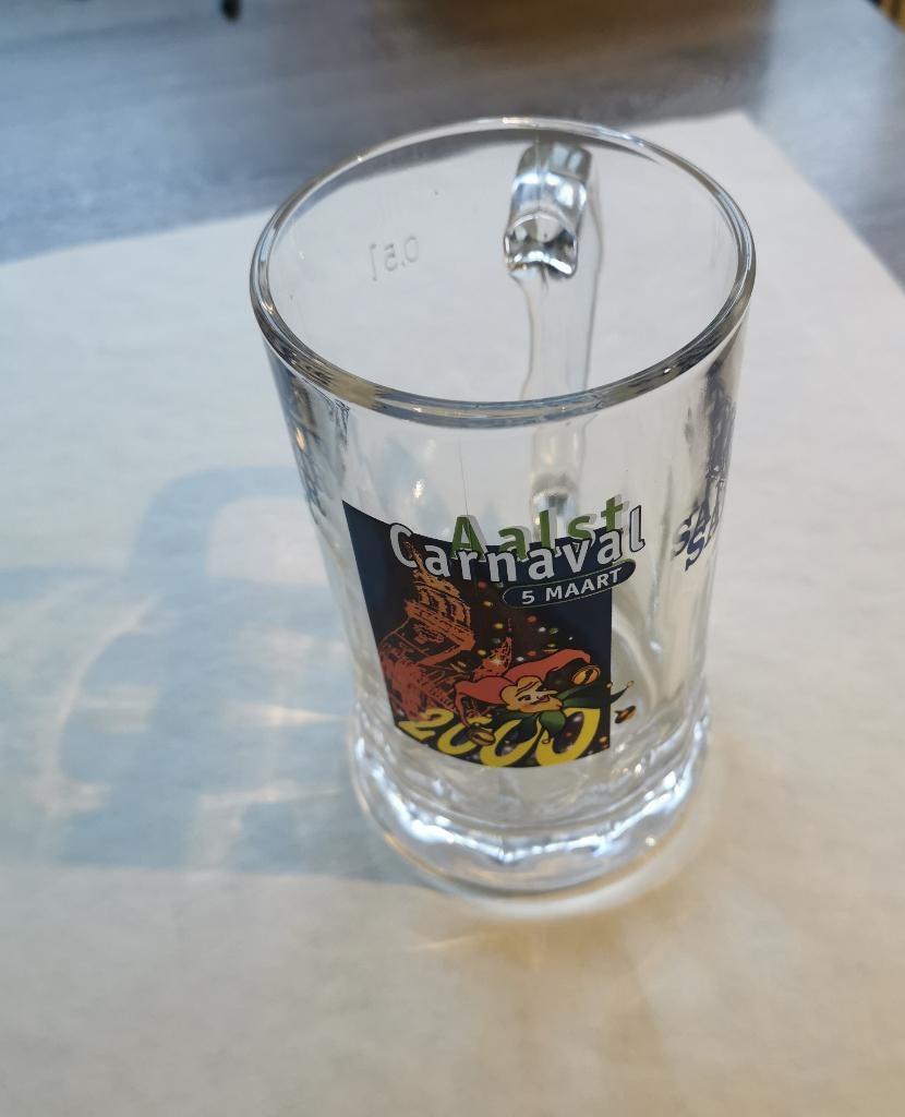 Bierglas Safir Aalst 2000., Verzamelen, Ophalen of Verzenden, Zo goed als nieuw, Bierglas