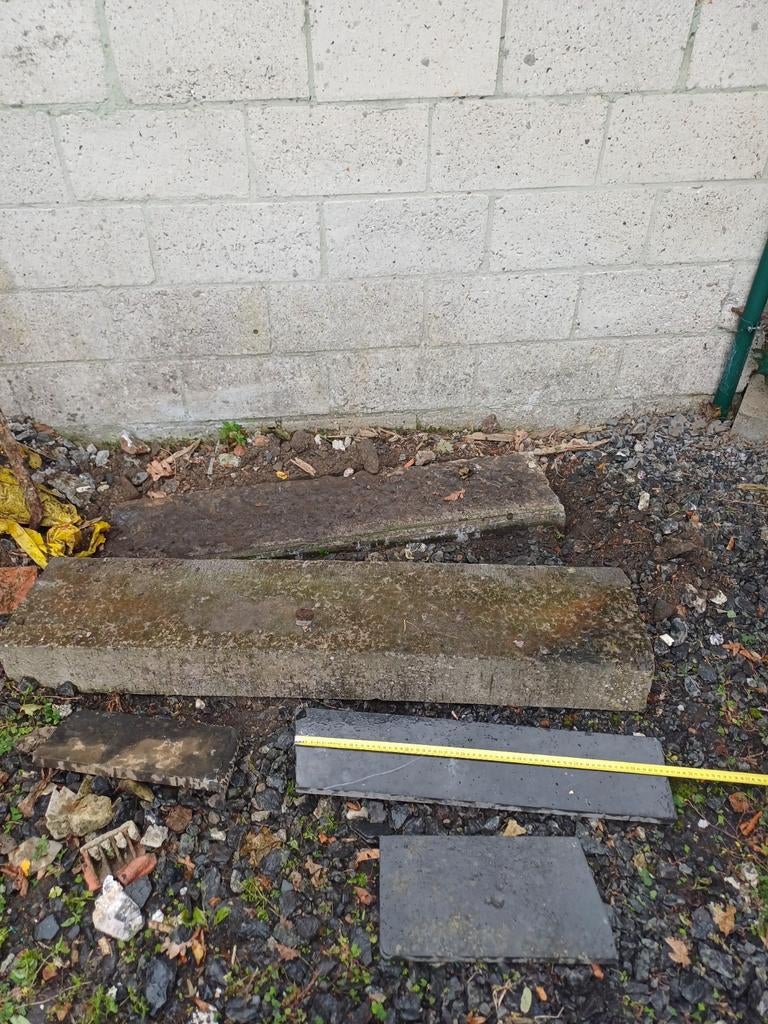 3 seuils en pierre bleue, Enlèvement, Utilisé