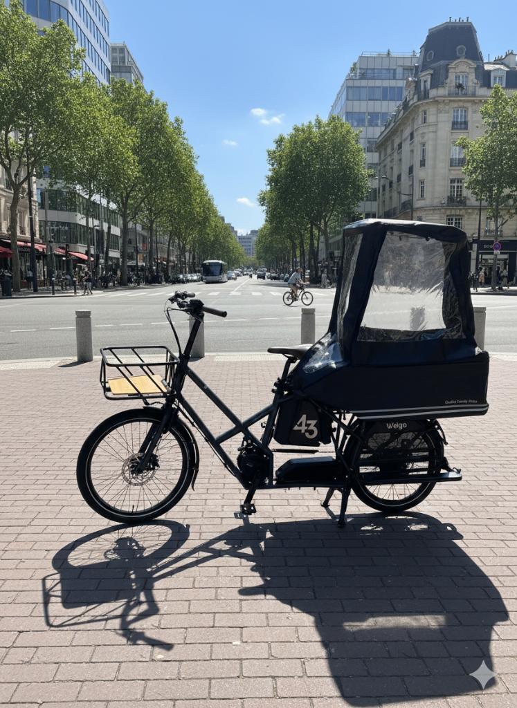 Vélo cargo/longtail électrique Bike43 Reconditionné, Ophalen of Verzenden, Staal, Voetsteunen