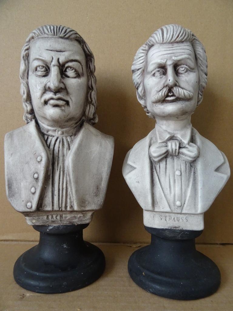 Beeld Bach beeld Strauss borstbeeld Bach set Ook los te koop, Ophalen of Verzenden, Zo goed als nieuw, Mens