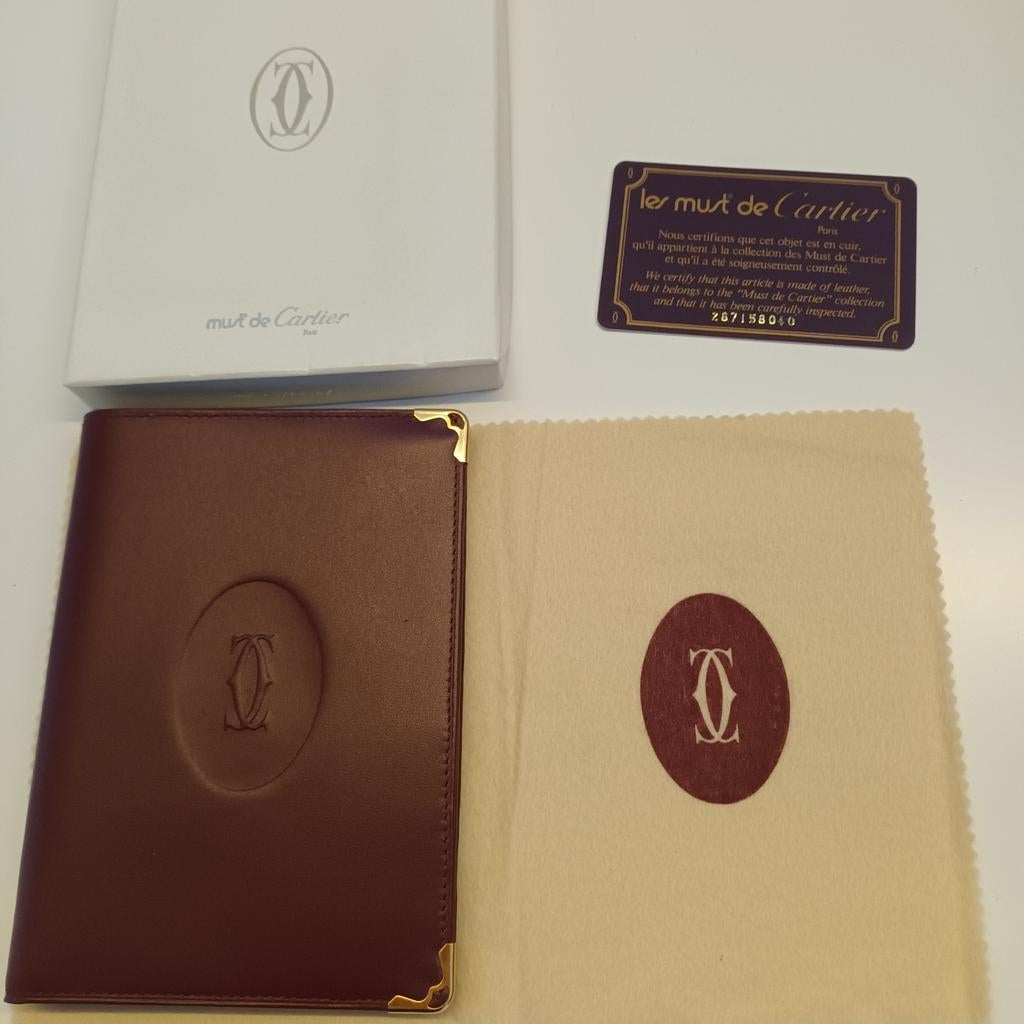 Cartier portefeuille bruin nr 287159040 certificaat, Ophalen of Verzenden