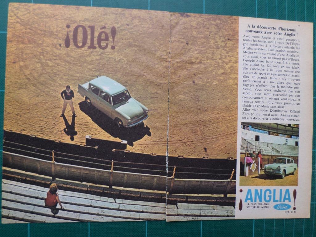 Ford Anglia - publicité papier - 1962, Enlèvement ou Envoi, Utilisé, Autres types