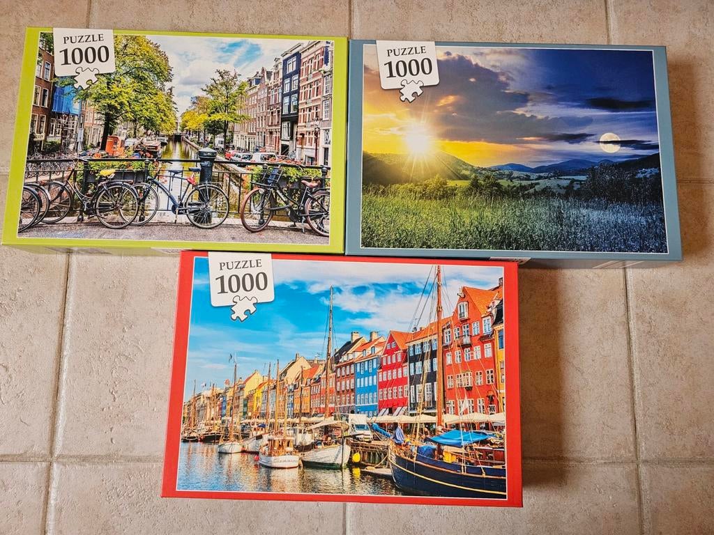 Puzzles de 1000 pièces, tous complets., Antiquités & Art, Enlèvement ou Envoi