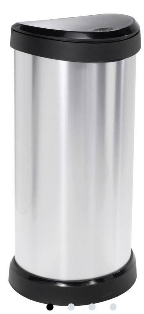 CURVER deco Bin METALLIC's 40L Push, Huis en Inrichting, Woonaccessoires | Prullenbakken, Gebruikt, Kunststof, 50 tot 75 cm, 30 tot 40 liter
