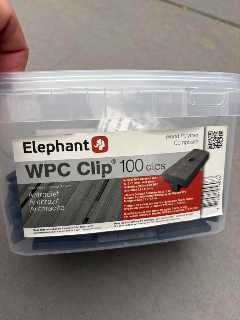 WPC clips voor vlonders terras composiet grijs 78 stuks, Tuin en Terras, Ophalen of Verzenden, Nieuw, Composiet