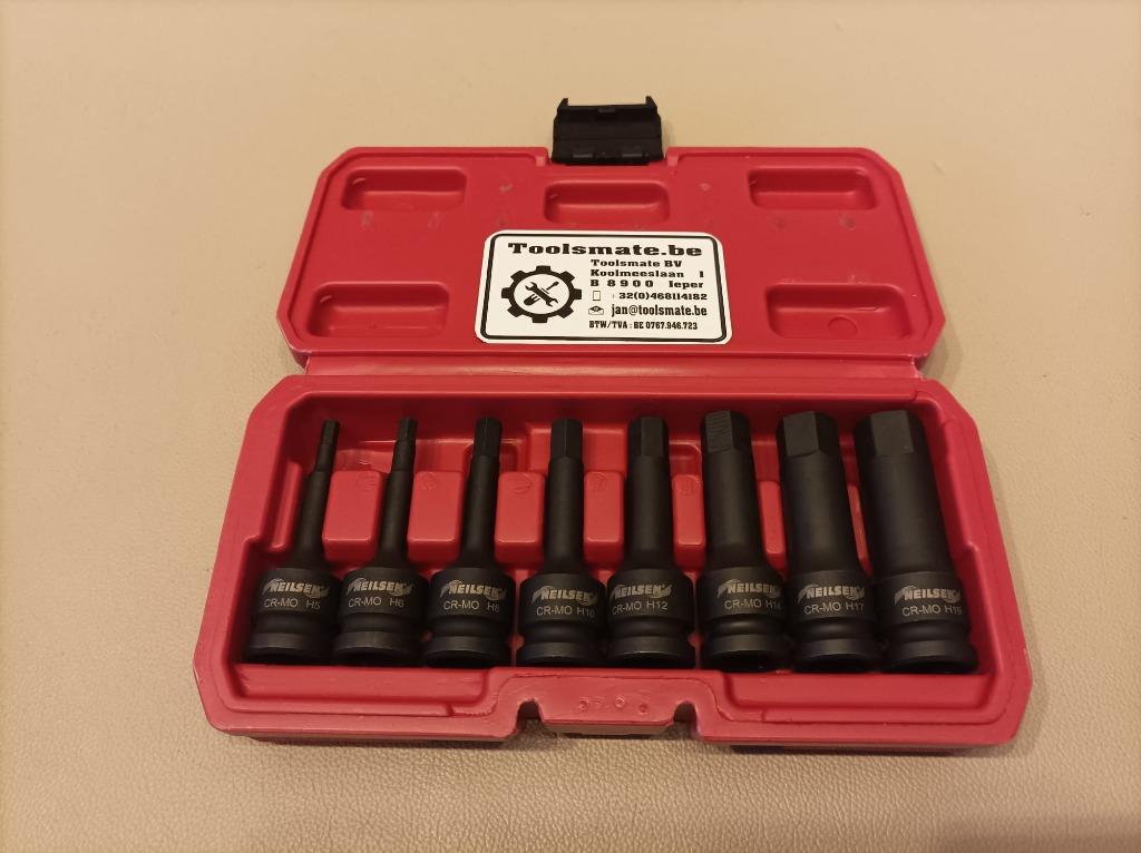 Kit de douilles à chocs de 1/2 po H5 - H19 Chrome molybdène, Envoi, Neuf