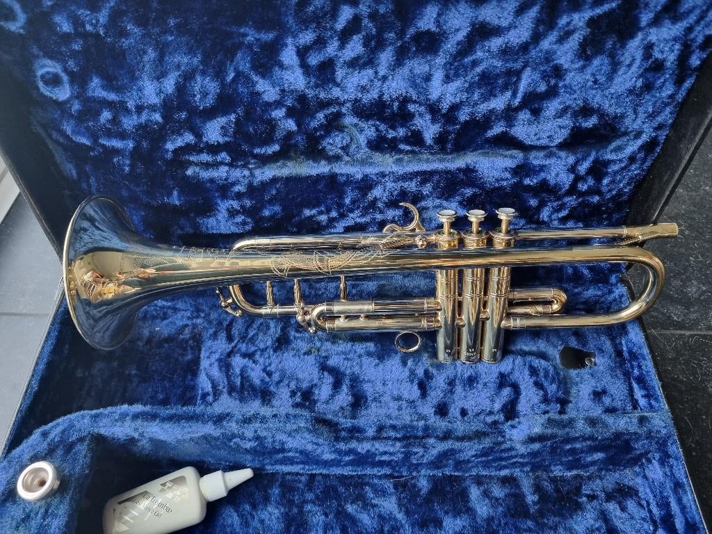 Trompette Selmer , pistons en V + coulisse Si Bémol, Musique & Instruments, Instruments à vent | Trompettes, Comme neuf, Autres types