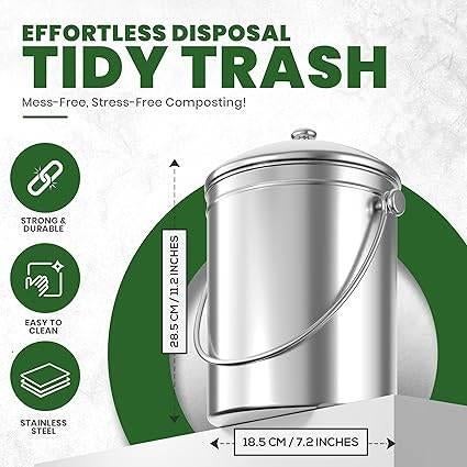 Compostbak van roestvrij staal | GRATIS LEVERING, Tuin en Terras, Aarde en Mest, Verzenden, Compostbak