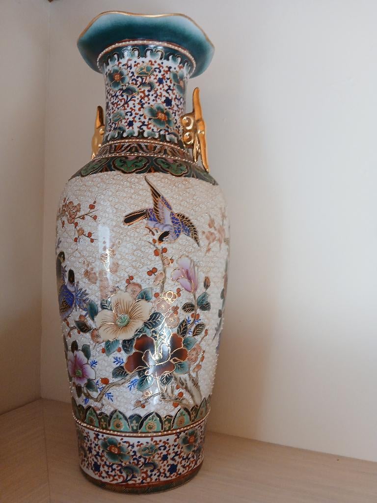 Grote Japanse vaas (Satsuma), Antiek en Kunst, Antiek | Vazen, Ophalen