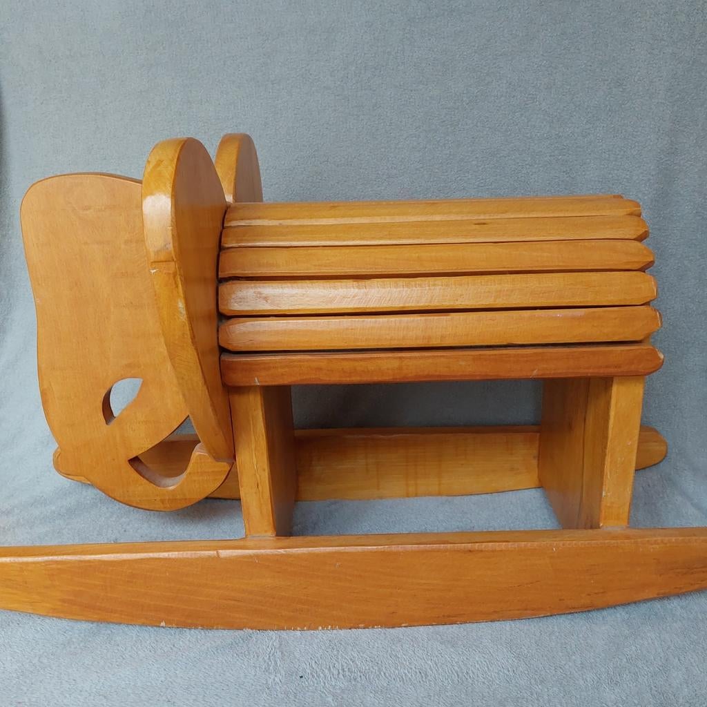 Houten schommelpaard/olifant, Kinderen en Baby's, Speelgoed | Houten speelgoed, Ophalen, Gebruikt, Rij- of Hobbelspeelgoed