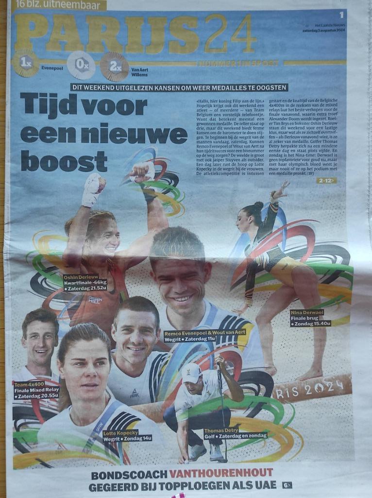 Parijs OS 2024 , dagelijkse bijlage van HLN te koop., Tickets en Kaartjes