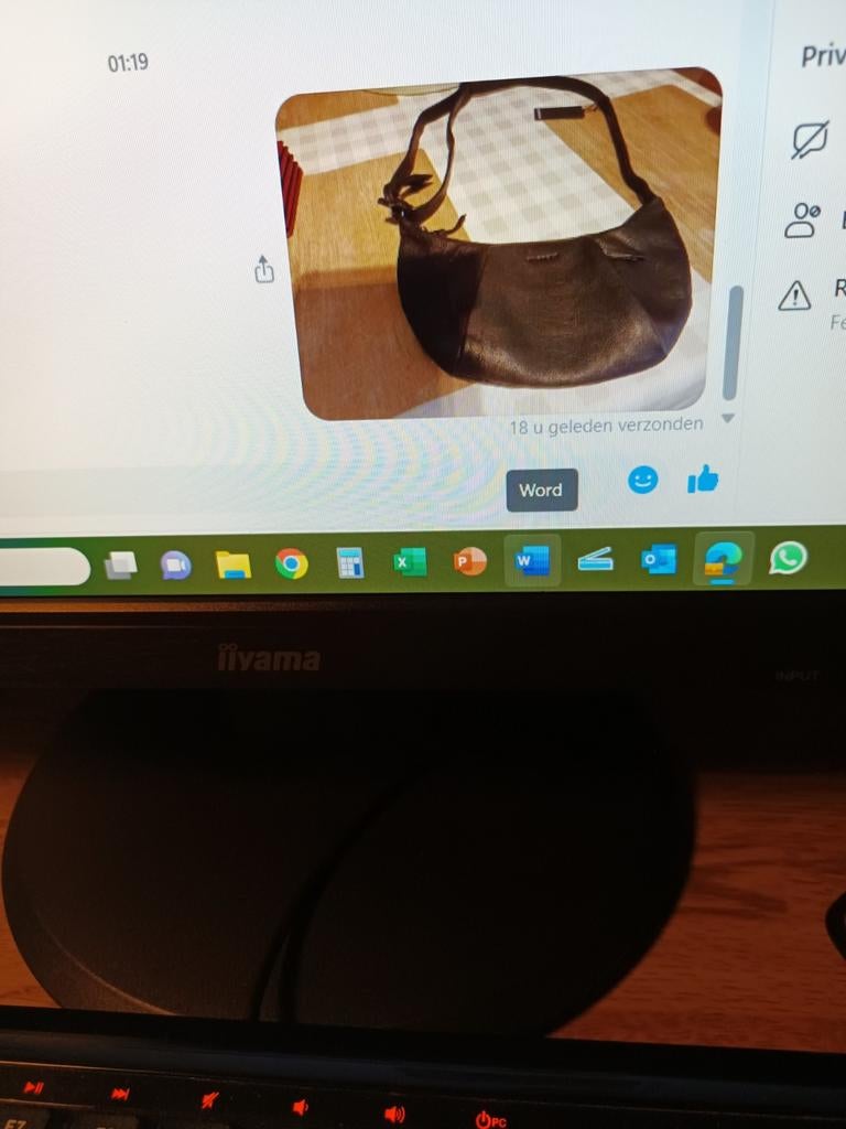 NIEUW ZWART MOOI LEDEREN HANDTASJE " MERK   BURKELEY "., Ophalen, Nieuw, Zwart, BR