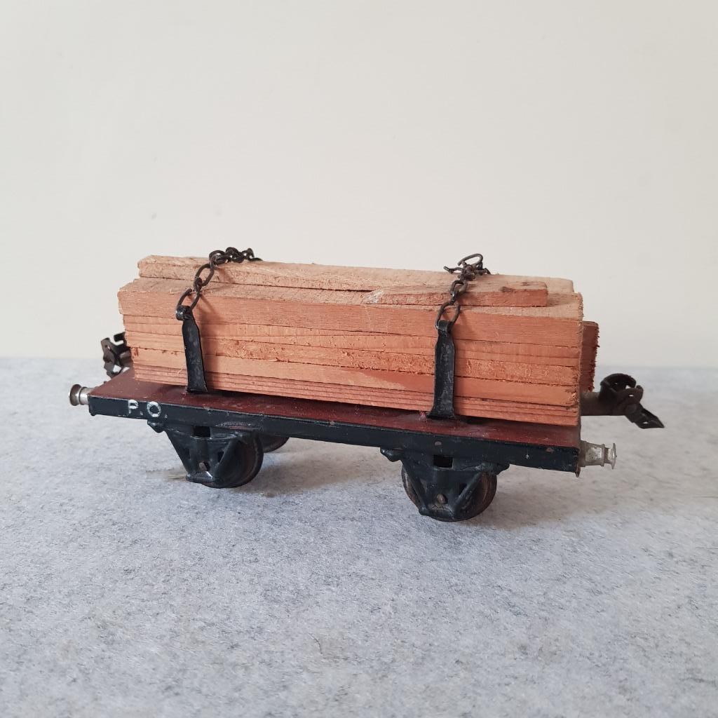Marklin 2-assige houtwagen, spoor 0, Ophalen of Verzenden