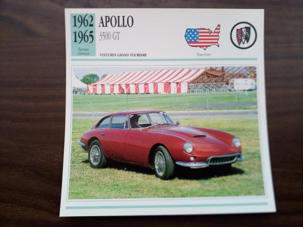 Apollo, Arnolt, Chaparral, Checker, Clenet, Dual - Fiches, Enlèvement ou Envoi, Comme neuf, Voitures