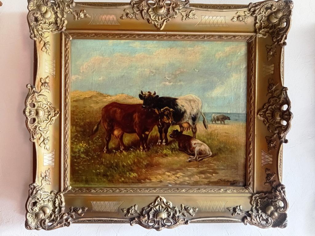 twee  schilderijen   van Paul Henry Schouten   (pendant), Antiek en Kunst, Ophalen