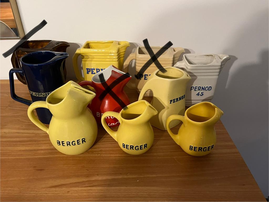 pichets PASTIS PERNOD 45 51, Collections, Enlèvement ou Envoi
