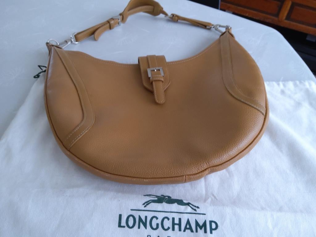 Longchamps  handtas in leder., Bijoux, Sacs & Beauté, Enlèvement ou Envoi, Sac à main
