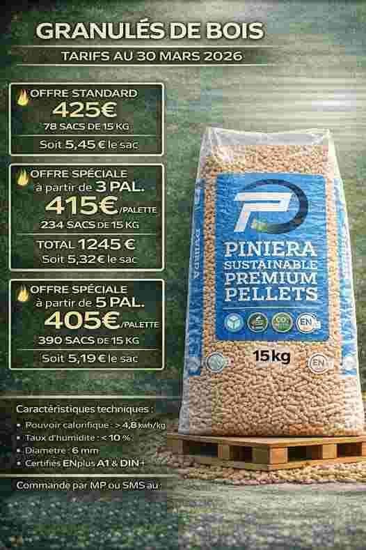 Palette de pelets 100% resineux paiement a la reception, 6 m³ ou plus, Envoi, Autres essences de bois