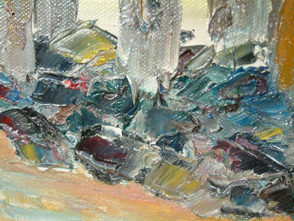 strand palen -basalt en zeepokken  Zoutelande   100 x 80 cm, Ophalen