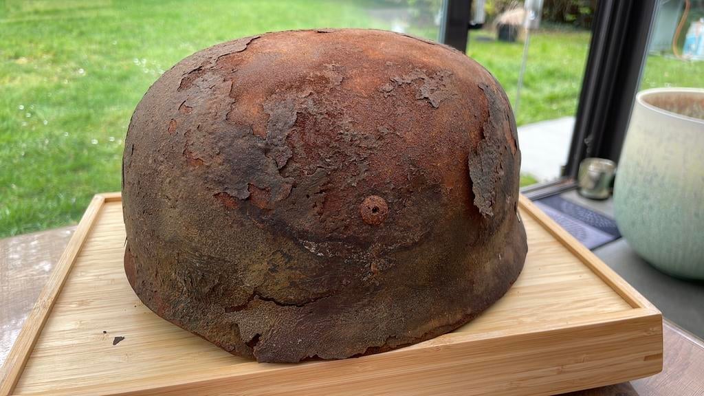 Duitse PARA-helm uit de Tweede Wereldoorlog, Verzamelen, Militaria | Tweede Wereldoorlog, Ophalen of Verzenden, Luchtmacht, Helm of Baret