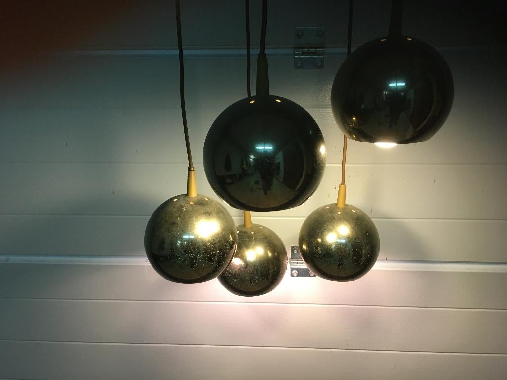 Vintage Pendellamp 1960s - Hanglamp met 5 lichtpunten, Ophalen