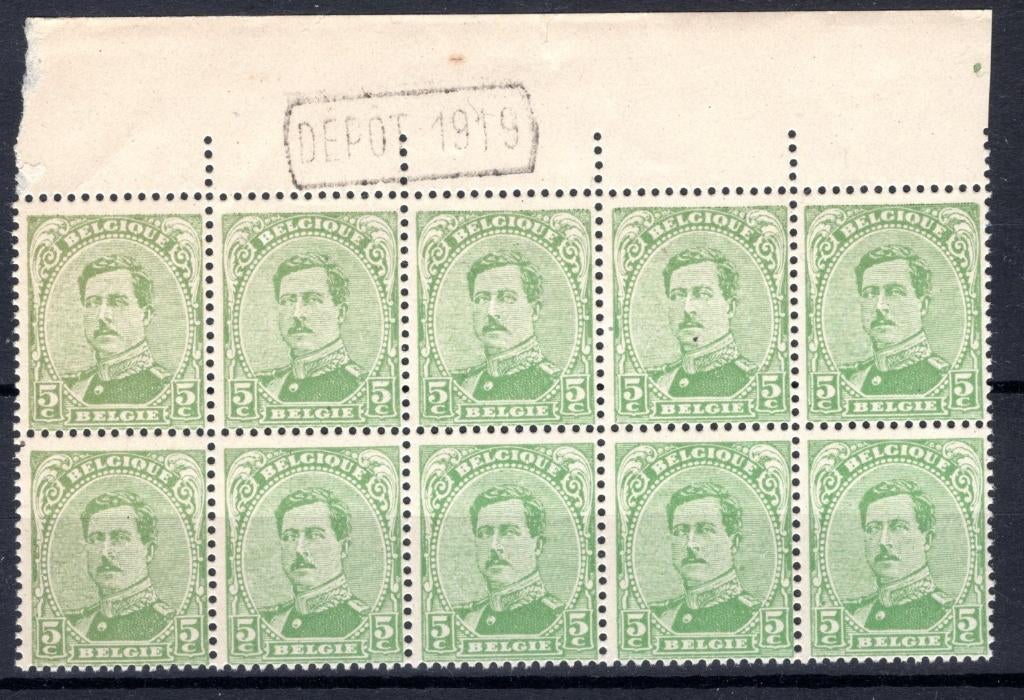 137 MNH 1915 - Z.M. Koning Albert 1 (10 stuks), Ophalen of Verzenden, Postfris, Postfris
