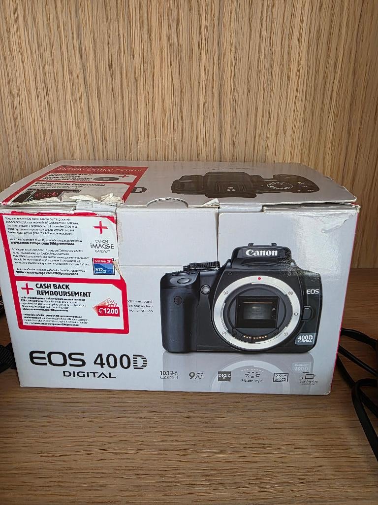 Digitale camera Canon EOS400 met lens, Audio, Tv en Foto, Fotocamera's Digitaal, Ophalen, Canon, Compact, 10 Megapixel