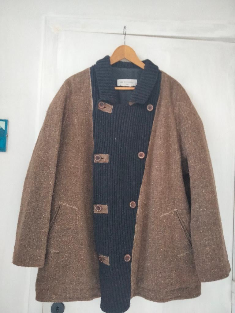 Vintage Dirk Bikkembergs wollen jas – maat 50, Kleding | Heren, Ophalen, Gedragen, Maat 48/50 (M), Bruin