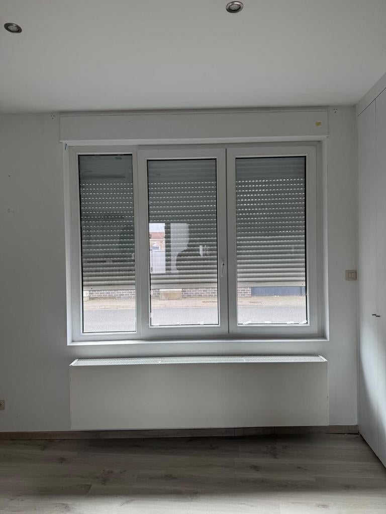 Raam + elektrisch rolluik. Wit. PVC., Ophalen