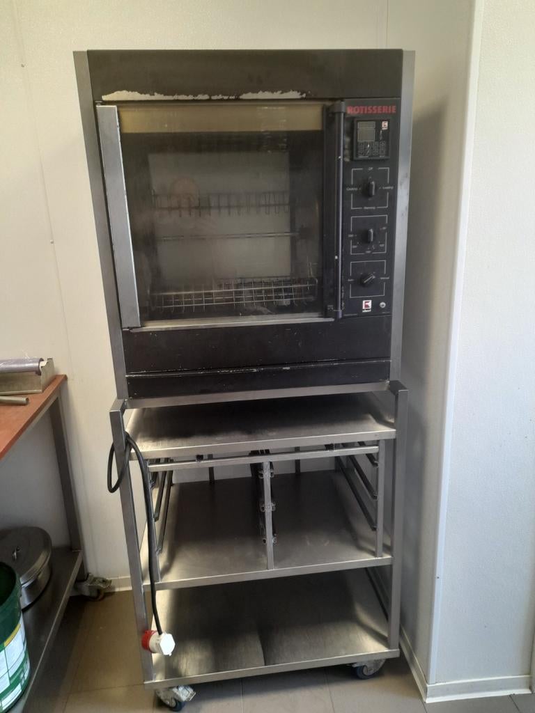 Spit kippengrill braadspit, Ophalen