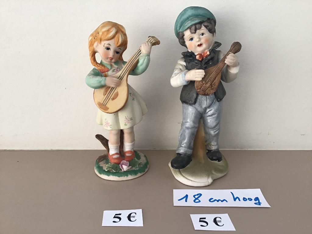 10 tal postuurtjes in porselein of beeldjes in biscuit, Antiek en Kunst, Ophalen of Verzenden