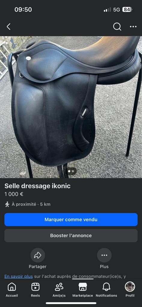 Selle d’équitation, Enlèvement, Utilisé