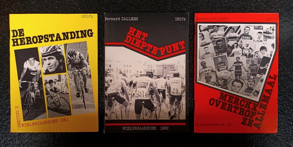 Wielerboeken (3 stuks), Verzenden, Zo goed als nieuw, Bernard Callens, Lopen en Fietsen