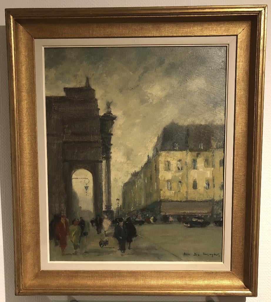 Vue de la Bourse de Bruxelles, Antiquités & Art, Art | Peinture | Classique, Enlèvement