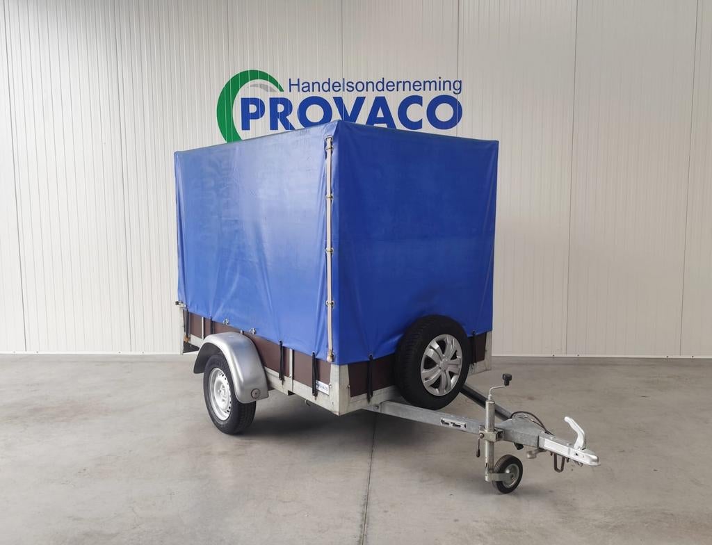 Aanhangwagen 130x225cm met huifopbouw, Auto diversen, Aanhangwagen-onderdelen, Ophalen, Zo goed als nieuw