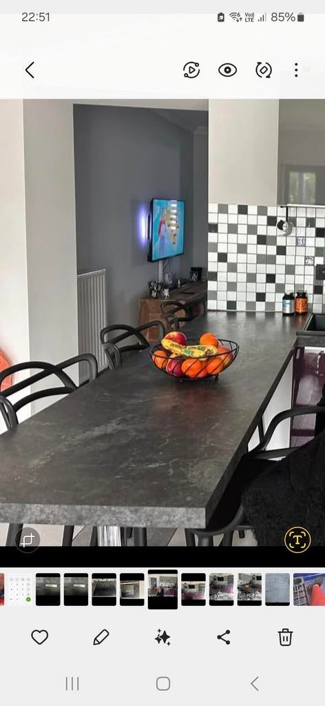 Plan de travail cuisine 203 ×56 cm ×38mm