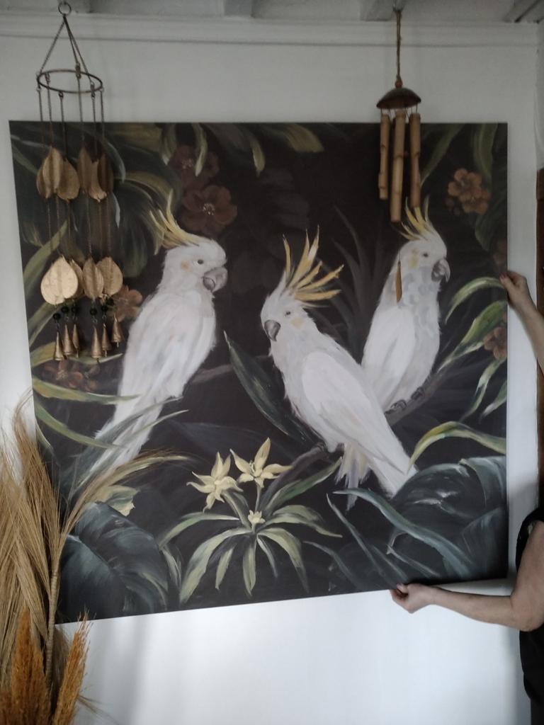 Tableau maison du monde toile imprimée peint oiseau, Enlèvement