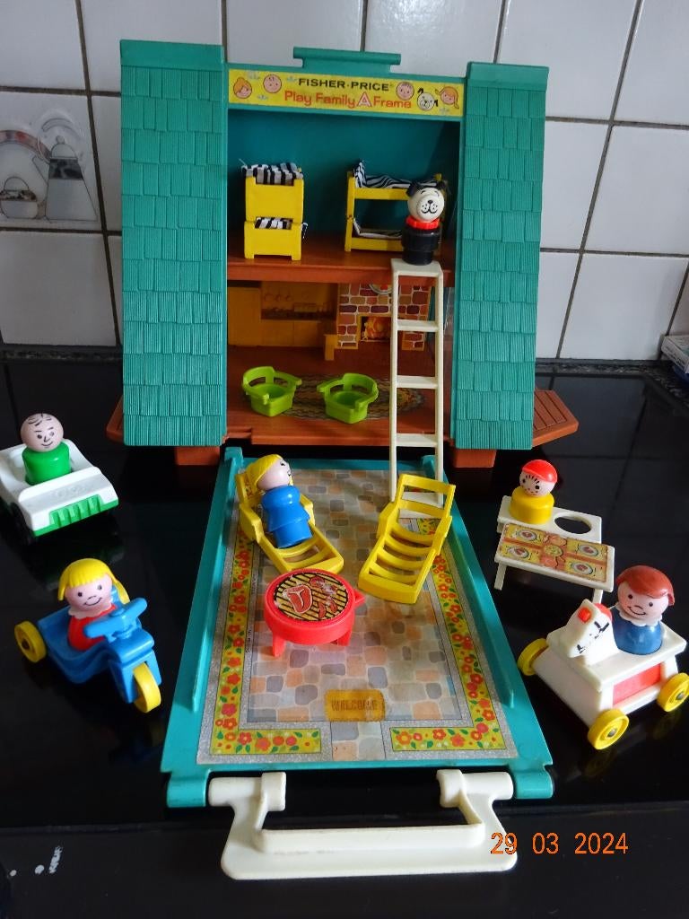 Fisher Price,Play Family A Frame House ,vakantiehuis*VINTAGE, Enlèvement ou Envoi