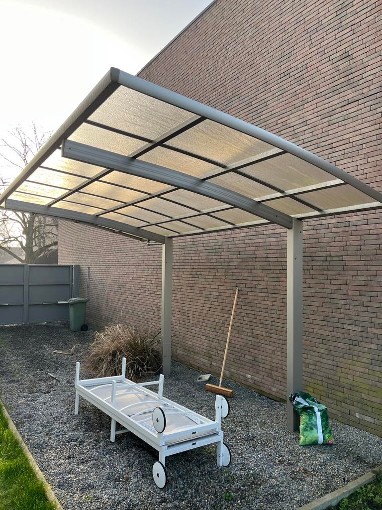 Aluminium carport (afm. +/- 500x300xm), Tuin en Terras, Overkappingen, Ophalen, Carport