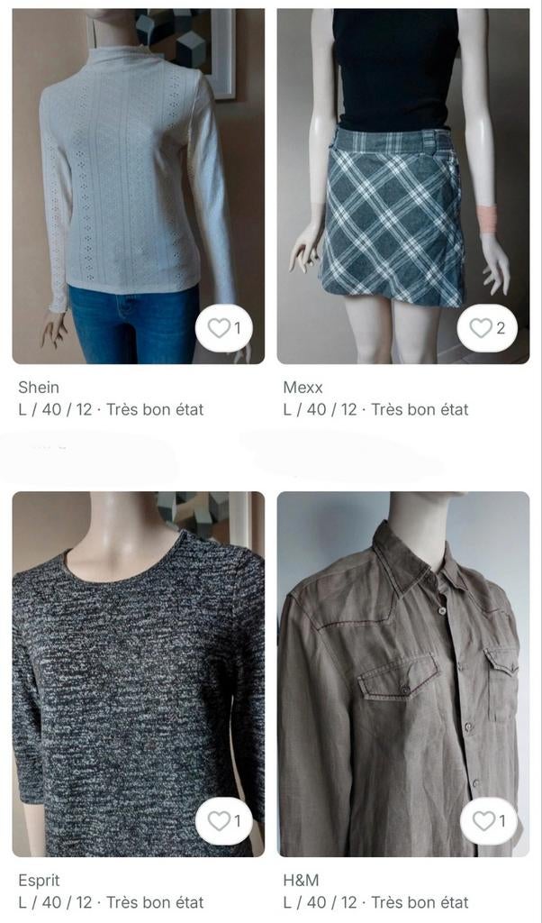 Lot vêtements femme taille L, Enlèvement ou Envoi