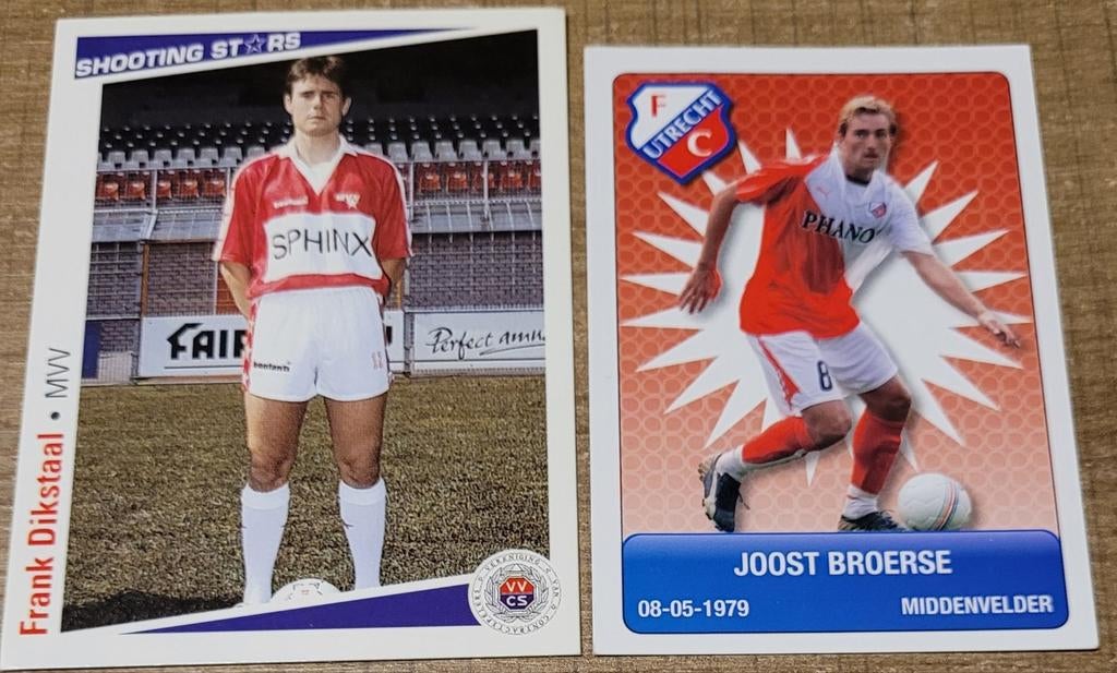 Nederlands voetbal: 2 verzamelkaarten, Verzamelen, Ophalen of Verzenden, Zo goed als nieuw, Poster, Plaatje of Sticker