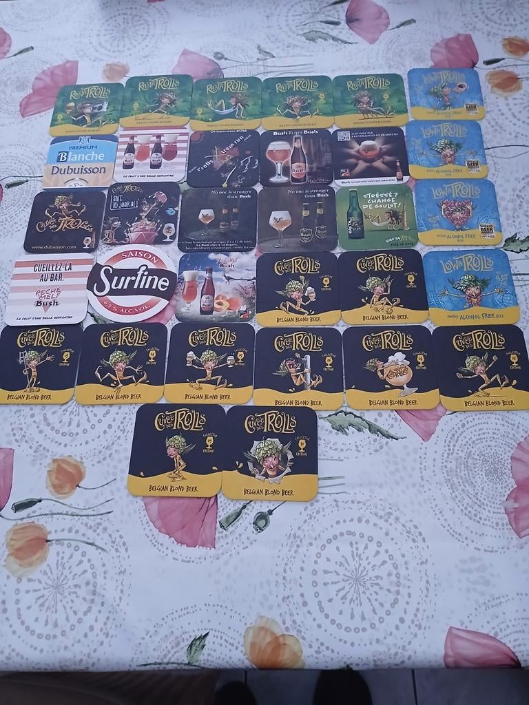 Lot de 32 sous-bocks br dubuisson avec trolls neufs, Enlèvement ou Envoi