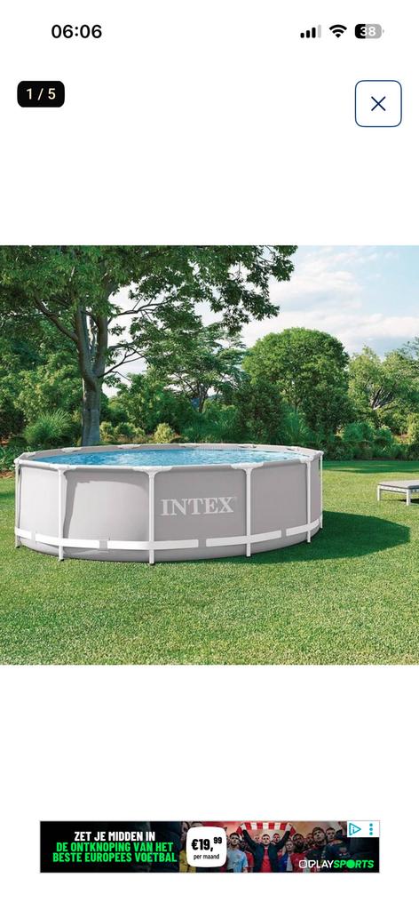 Intex zwembad incl filter,pomp en stofzuiger, Tuin en Terras, Zwembaden, Ophalen, Zo goed als nieuw