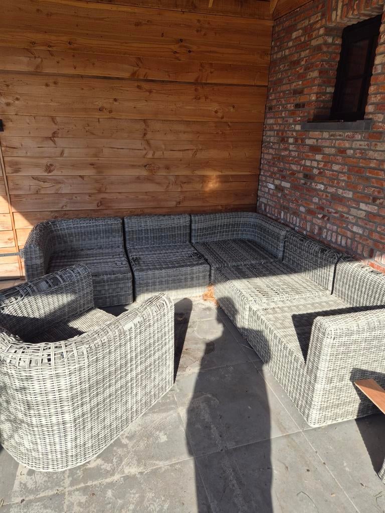 Tuinlounge met tuinloungekussens, Tuin en Terras, Tuinsets en Loungesets, Ophalen