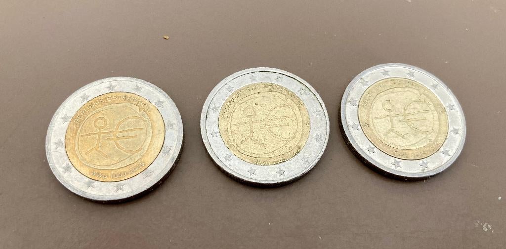 Euromunt 2euro Stickman 1999-2009 Oostenrijk/Duitsland/Belgi, Ophalen of Verzenden, Overige landen, 2 euro, Losse munt